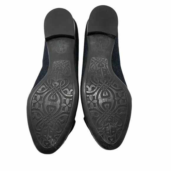 COLE HAAN Denim Faux Reptile Mixed Media Slip On Mixed Media Shoes - Picture 9 of 11